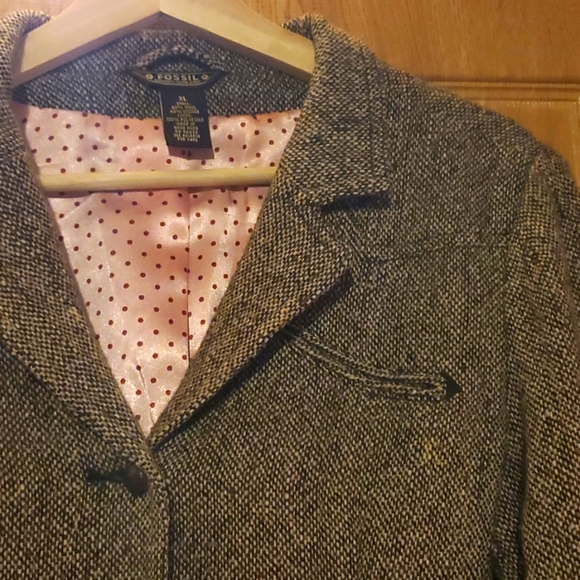 Fossil Women's Brown Wool Blazer - Picture 2 of 10